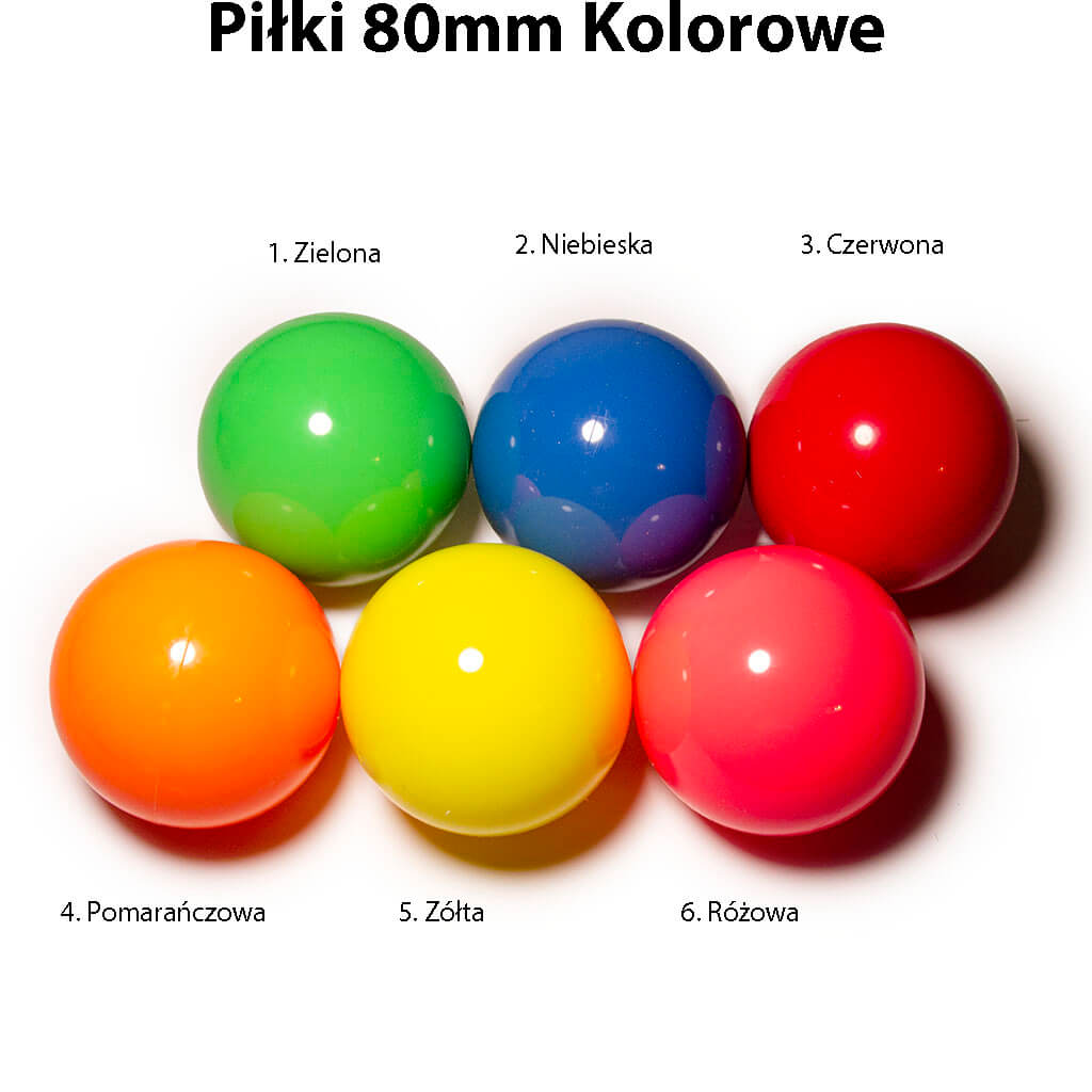 Poi Kontaktowe personalizowane Piłki kolorowe 80mm Play Juggling Podrzuc.to