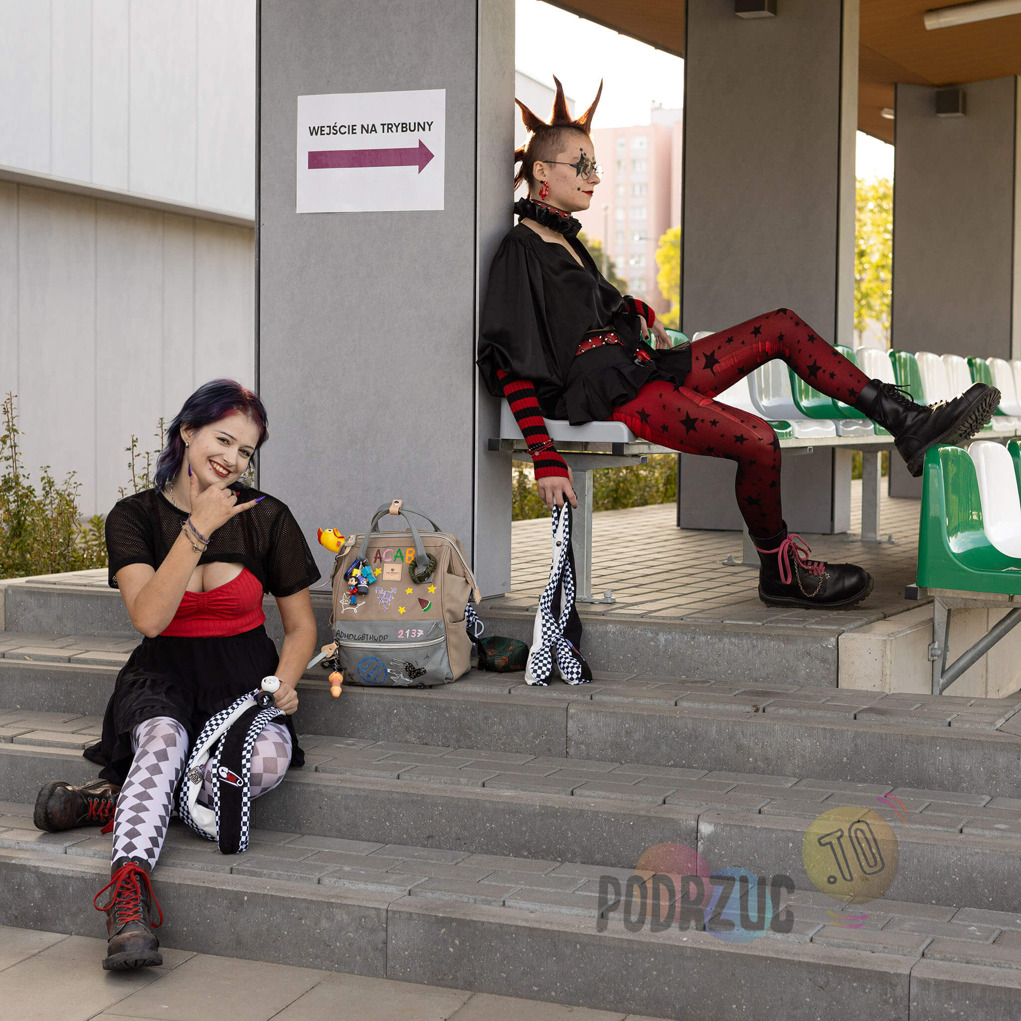 Sesja Punk podrzuc.to zdjęcia poi paunkowych punkowe 4 panelowe treningowe